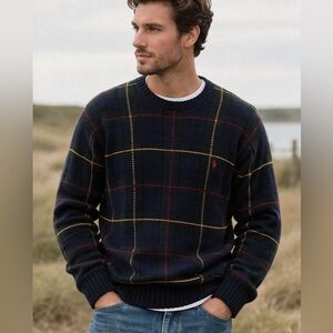 Vintage 80’s 90’s Polo Country Estate by Ralph Lauren Plaid Sweater Size XL